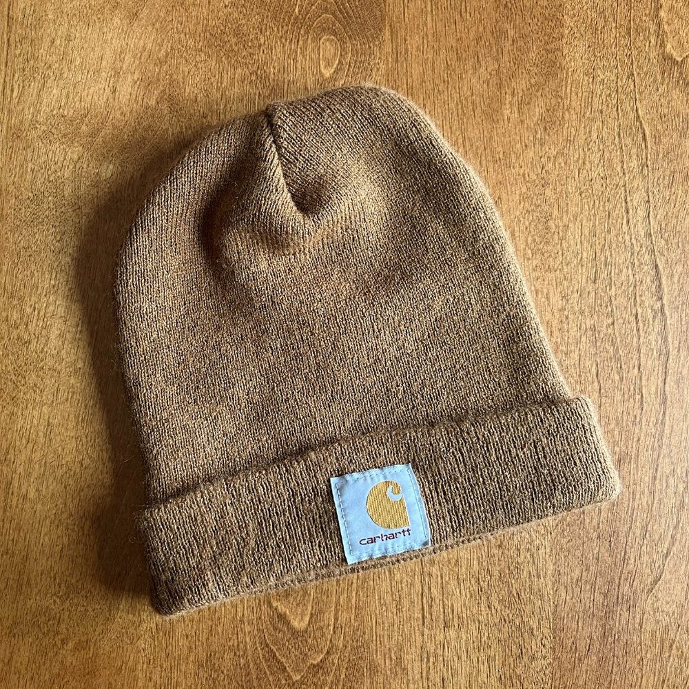 Carhartt tan knit beanie OS